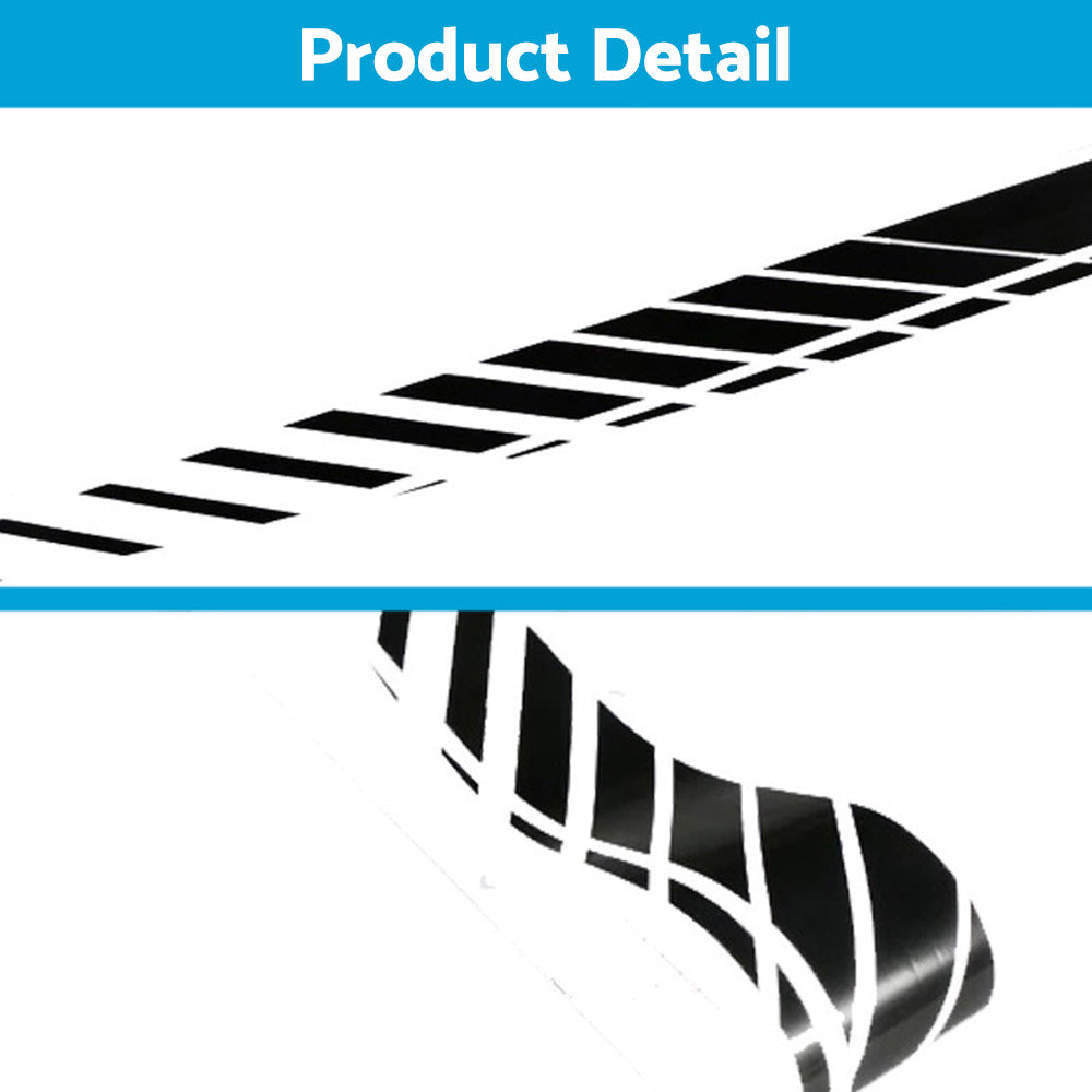 2x Racing Plaid Side Door Fender Skirt Stripes Decals Stickers Car Accessories
