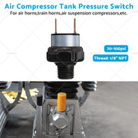 {{ 1 8inch NPT Air Compressor Tank Pressure Control Switch 70psi ON 100psi OFF 12V 24V }} - Buy Car Parts Online at {{ Kaka Auto Parts }}.