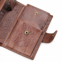 RFID Blocking Slim Leather Trifold Wallet With Credit Card Holder Suitable For Men