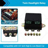 {{ Universal Twin Headlight Relay 12V 30A High  and  Low Beam Car Accessory NLR-132 }} - Buy Car Parts Online at {{ Kaka Auto Parts }}.
