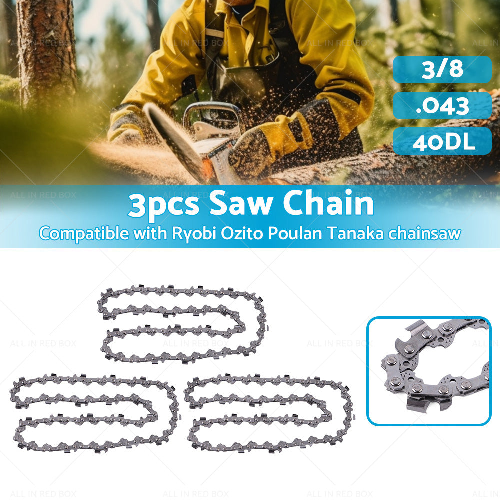 {{ 3PCS 3 8. 043 40DL Chainsaw Chain 10inch Suitable for OZITO 18V OCS-018 PXCCSS-018 }} - Buy Car Parts Online at {{ Kaka Auto Parts }}.
