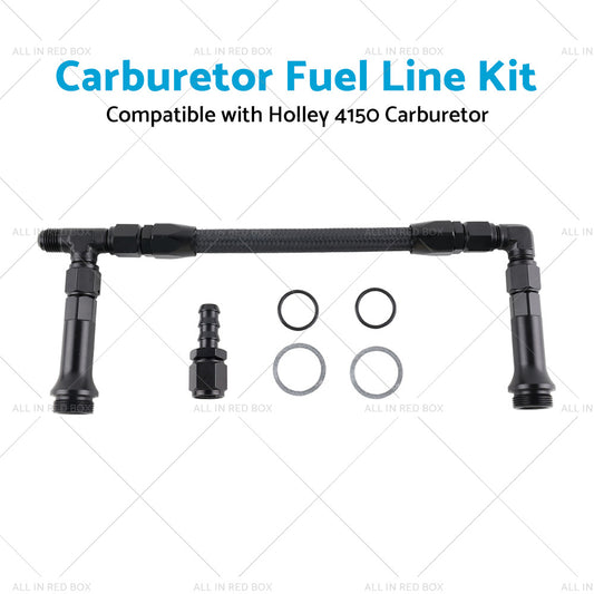 Braided AN6 Dual Feed Carb Fuel Line Double Pump For 4150 Holley Carburetor