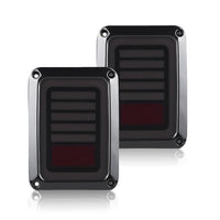 Smoked Black LED Tail Lights Rear Lamp Suitable For Jeep Wrangler JK 2007-2017