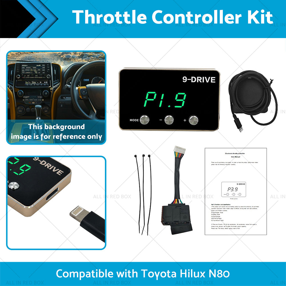 {{ Black EVC WindBooster Throttle Controller Suitable for Toyota Hilux N80 15-21 }} - Buy Car Parts Online at {{ Kaka Auto Parts }}.