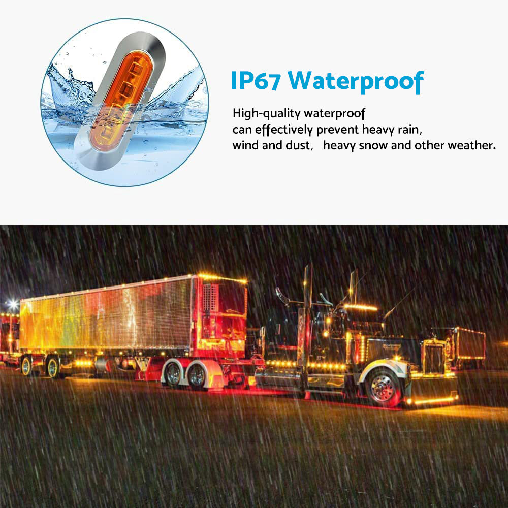 10x LED Clearance Side Marker Lights Suitable For Truck Trailer Lorry Amber