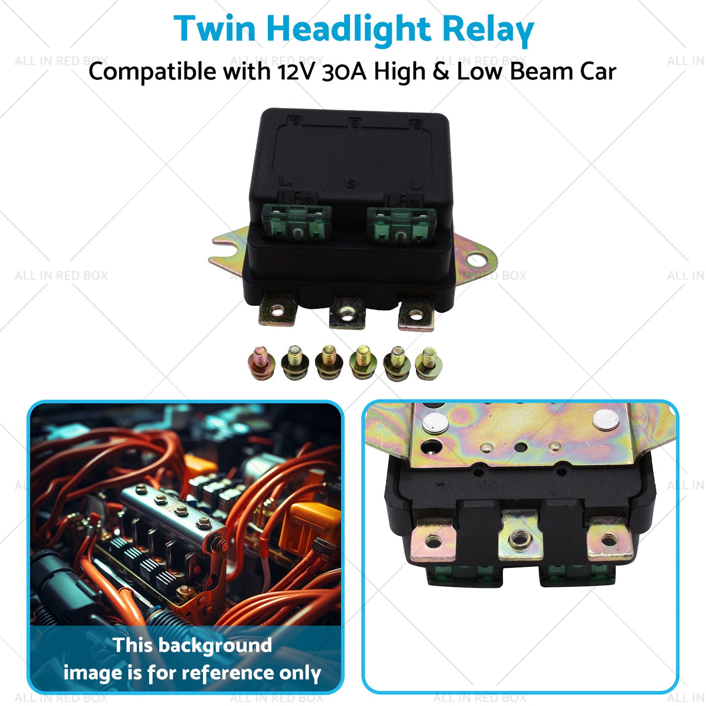 {{ Universal Twin Headlight Relay 12V 30A High  and  Low Beam Car Accessory NLR-132 }} - Buy Car Parts Online at {{ Kaka Auto Parts }}.