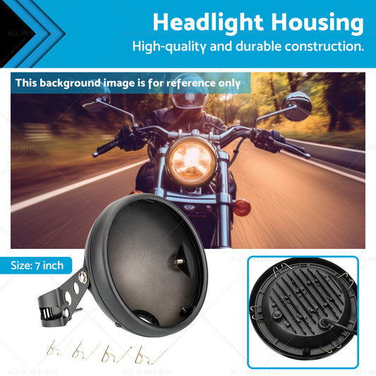 {{ 7inch Inch Motorcycle Head Light Bulb Bucket Housing Bracket Suitable For Harley }} - Buy Car Parts Online at {{ Kaka Auto Parts }}.