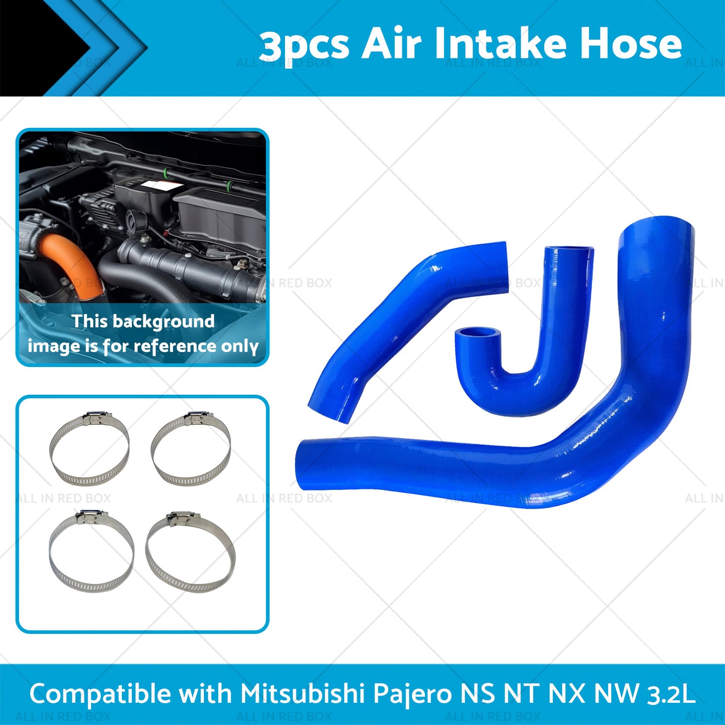 {{ 3pcs Intercooler HoseClamps Suitable for Mitsubishi Pajero NS NT NX NW 3. 2LT }} - Buy Car Parts Online at {{ Kaka Auto Parts }}.