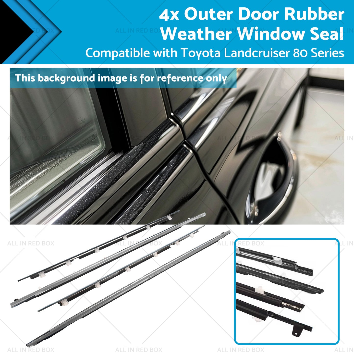 {{ Outer Door Rubber Weather Window Seal Suitable For Toyota Landcruiser 80 Series }} - Buy Car Parts Online at {{ Kaka Auto Parts }}.