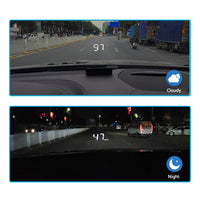 Universal Car Head-Up Display GPS Digital Speedometer with Speed Warning OBD2