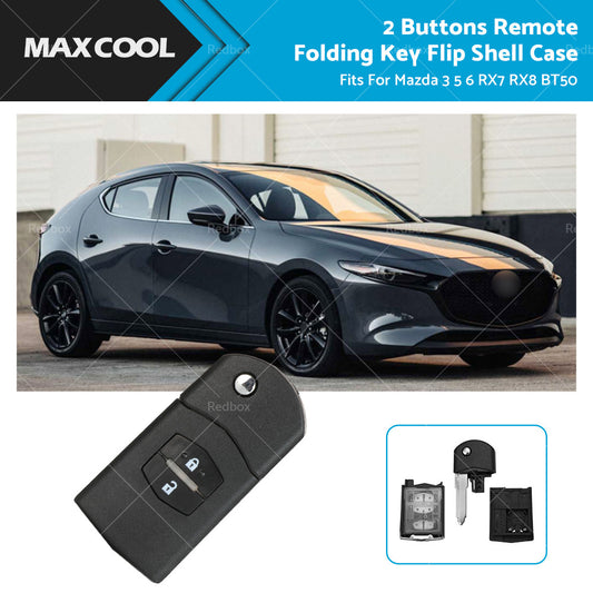 {{ 2 Button Remote Flip Key Casr Shell Suit For Mazda 3 5 6 RX7 RX8 BT50 For 1Pc }} - Buy Car Parts Online at {{ Kaka Auto Parts }}.