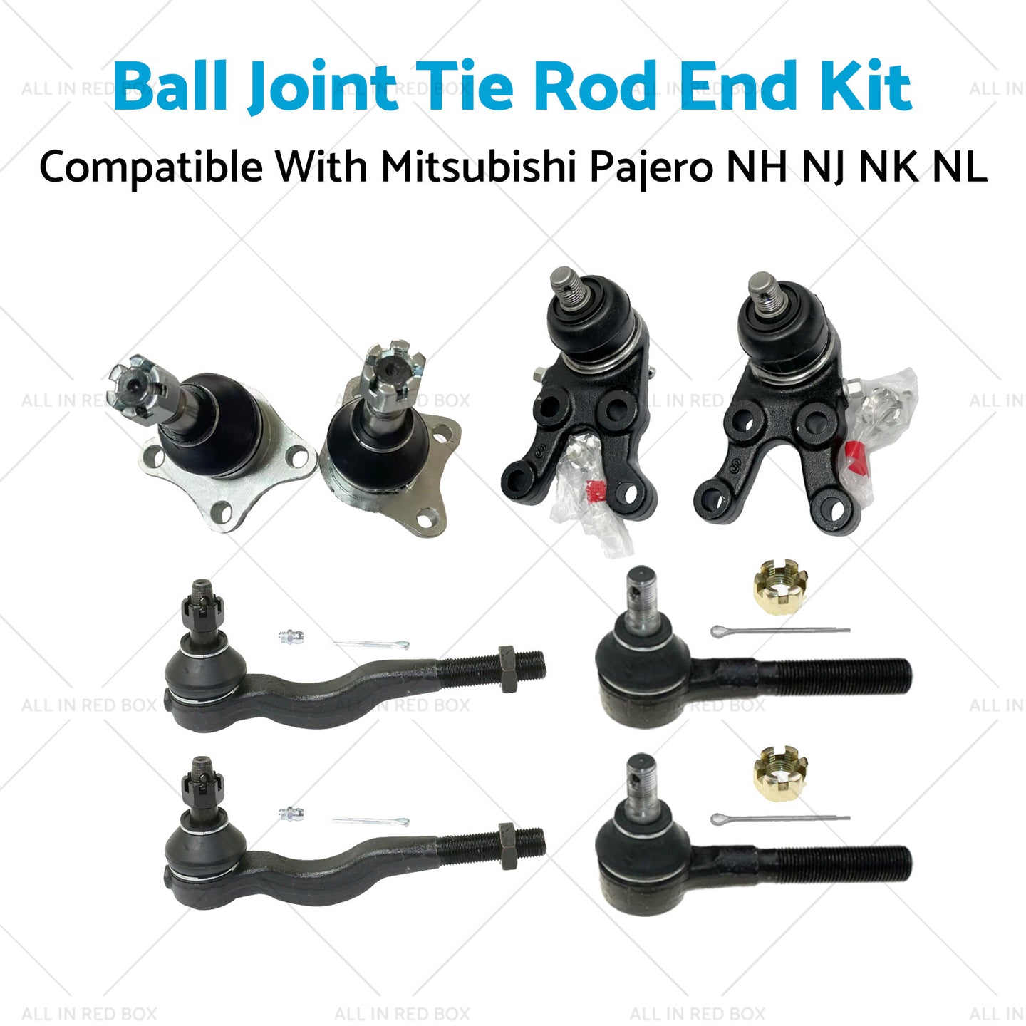 {{ Ball Joint Tie Rod End Kit Suitable for Mitsubishi Pajero NH NJ NK NL 4WD 91-00 }} - Buy Car Parts Online at {{ Kaka Auto Parts }}.