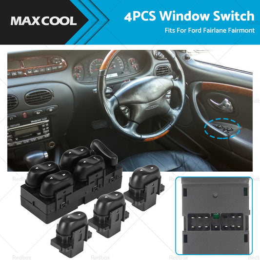 {{ Set of 4 Power Window Switch Driver Passenger Side For Ford Fairlane Fairmont AU }} - Buy Car Parts Online at {{ Kaka Auto Parts }}.