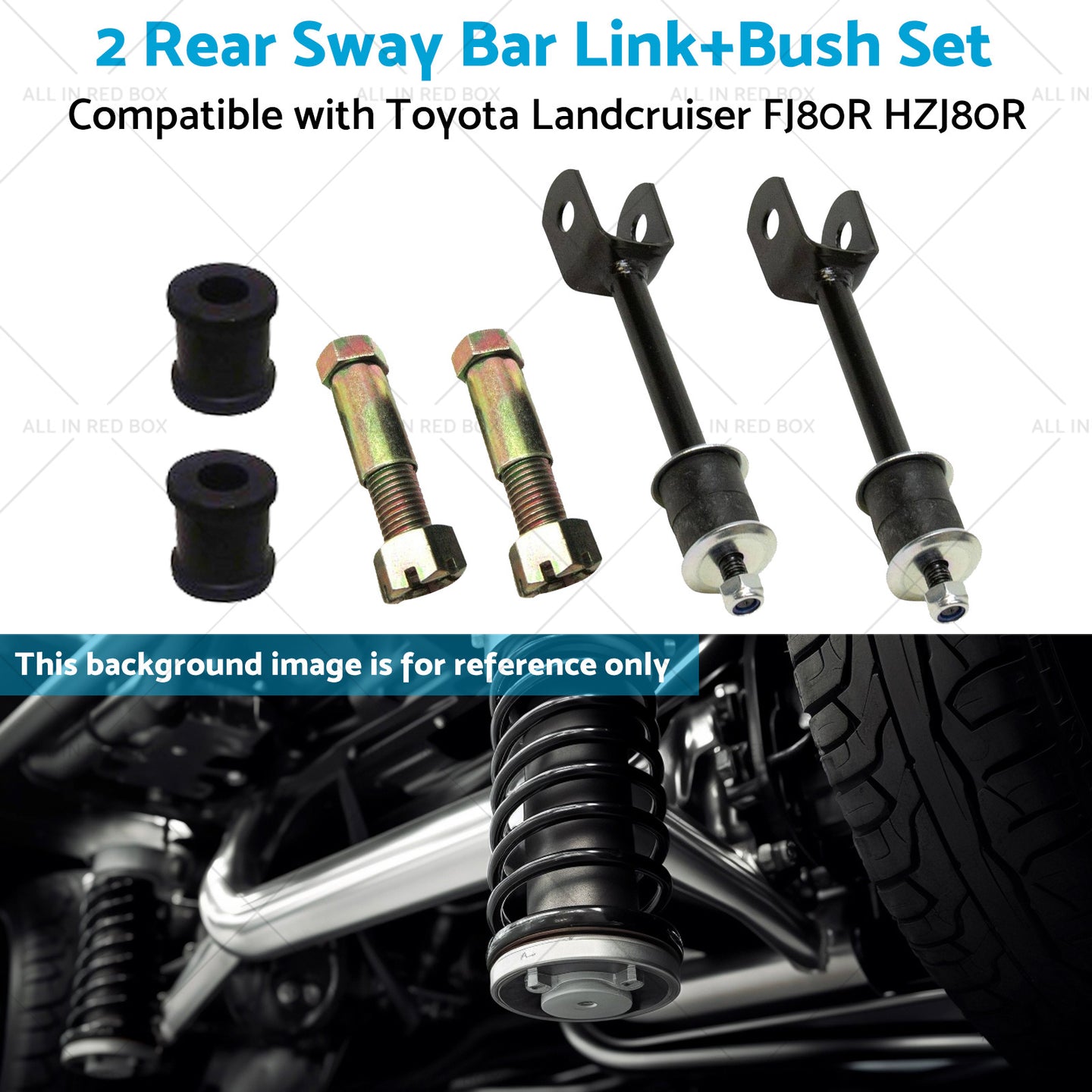 {{ 2 Rear Sway Bar LinkBush Kit Suitablefor Toyota Landcruiser FJ80R HZJ80R HDJ80R }} - Buy Car Parts Online at {{ Kaka Auto Parts }}.