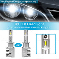 {{ 2X H1 LED Car Head light Conversion Globes Beam Canbus Bulb White 6500K High Low }} - Buy Car Parts Online at {{ Kaka Auto Parts }}.