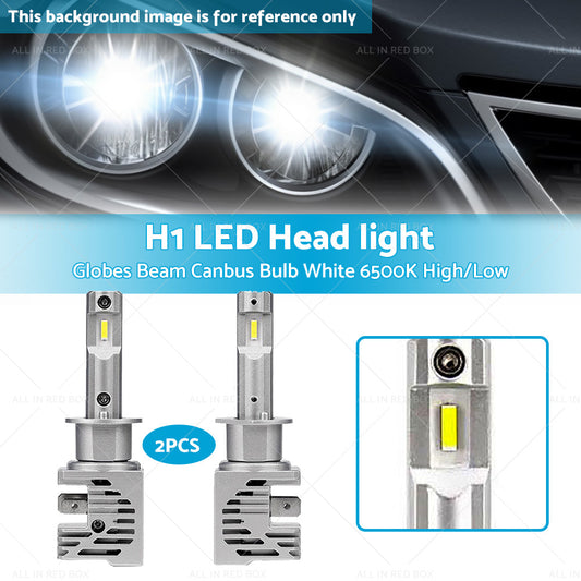 {{ 2X H1 LED Car Head light Conversion Globes Beam Canbus Bulb White 6500K High Low }} - Buy Car Parts Online at {{ Kaka Auto Parts }}.
