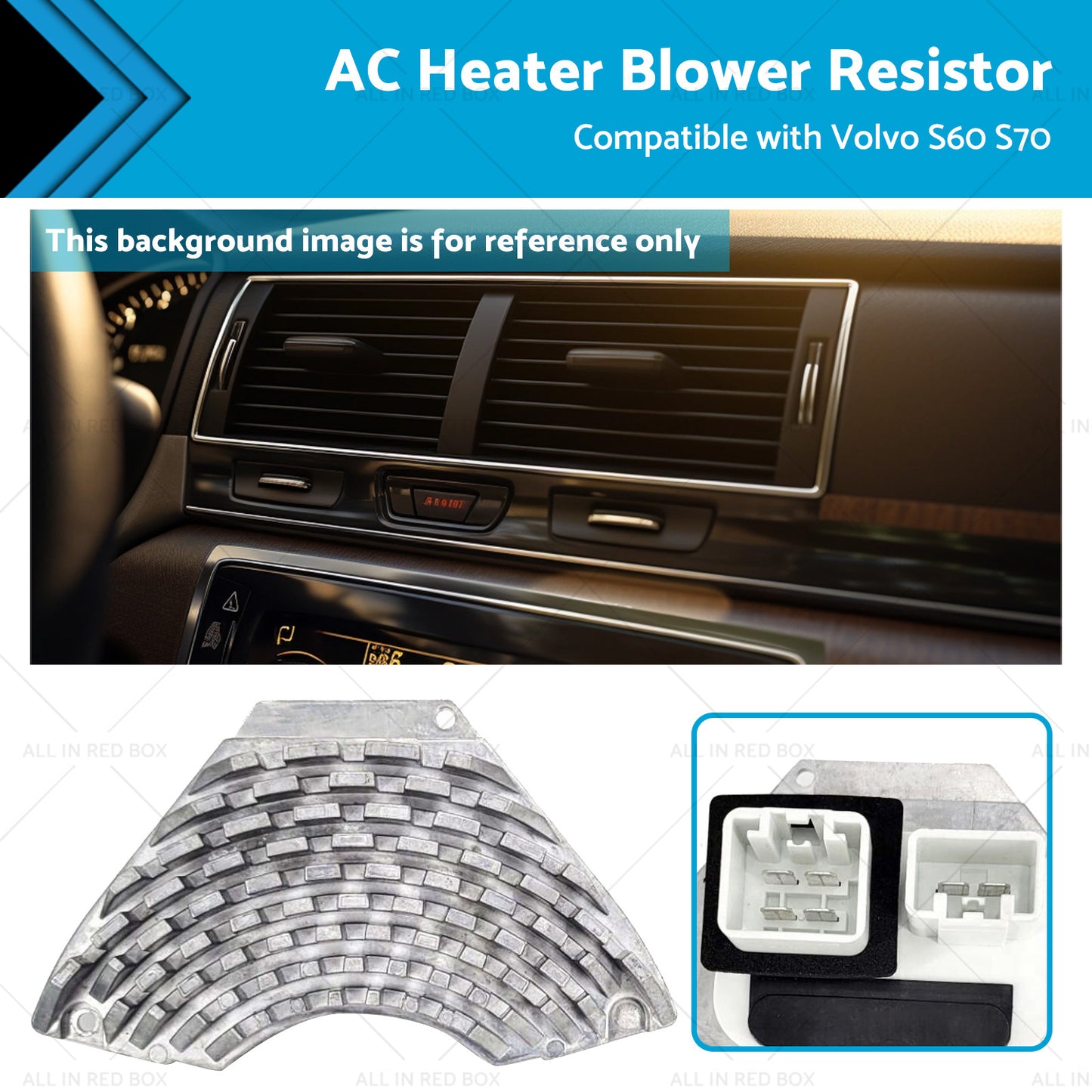 {{ 9171541 8693262 AC Heater Blower Resistor Suitablefor Volvo S60 S70 S80 XC90 V70 }} - Buy Car Parts Online at {{ Kaka Auto Parts }}.