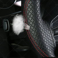 {{ Premium Leather DIY Car Steering Wheel Cover Auto Protection Needle 38cm }} - Buy Car Parts Online at {{ Kaka Auto Parts }}.