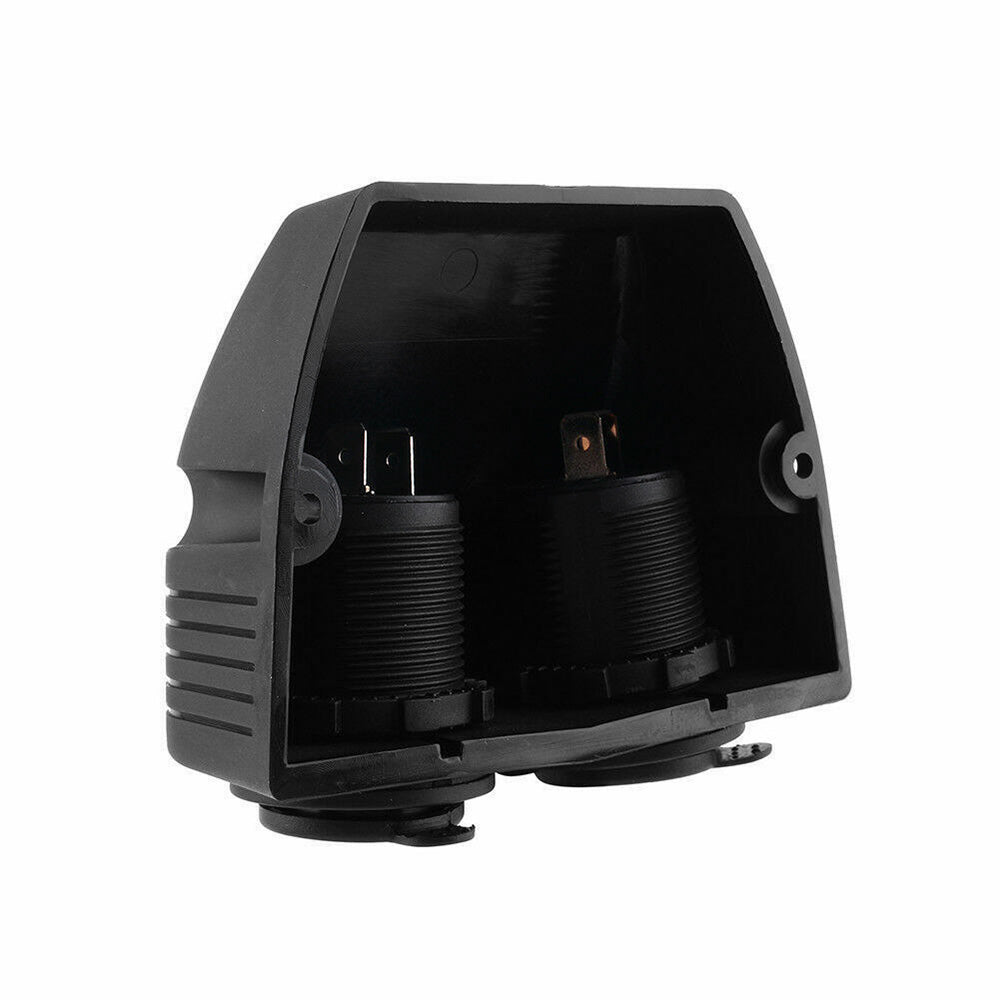 12V-24V Dual Port Surface Mount Cigarette Lighter Suitable for Car Boat Caravan RV