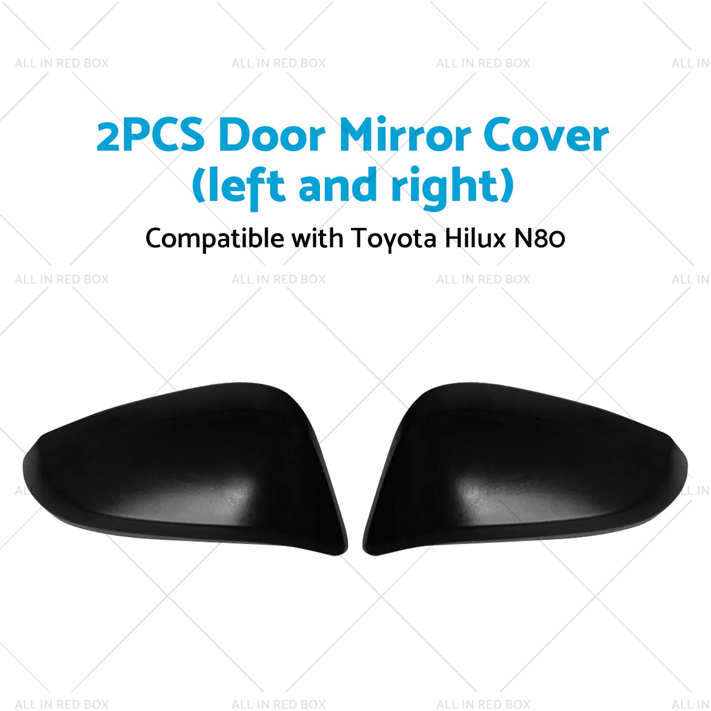 {{ Black Door Mirror Cover Side Cap Guard Suitable for Toyota Hilux N80 2015-2023 }} - Buy Car Parts Online at {{ Kaka Auto Parts }}.