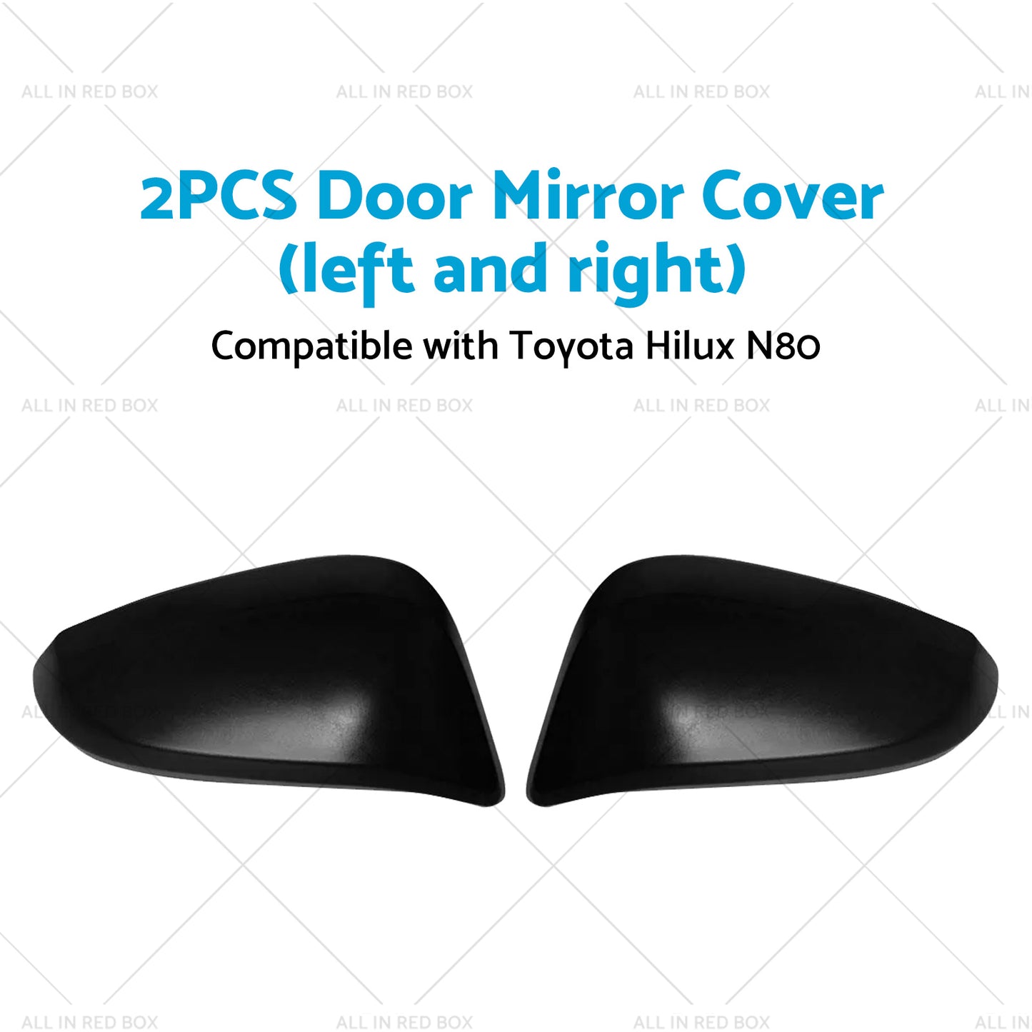 {{ Black Door Mirror Cover Side Cap Guard Suitable for Toyota Hilux N80 2015-2023 }} - Buy Car Parts Online at {{ Kaka Auto Parts }}.