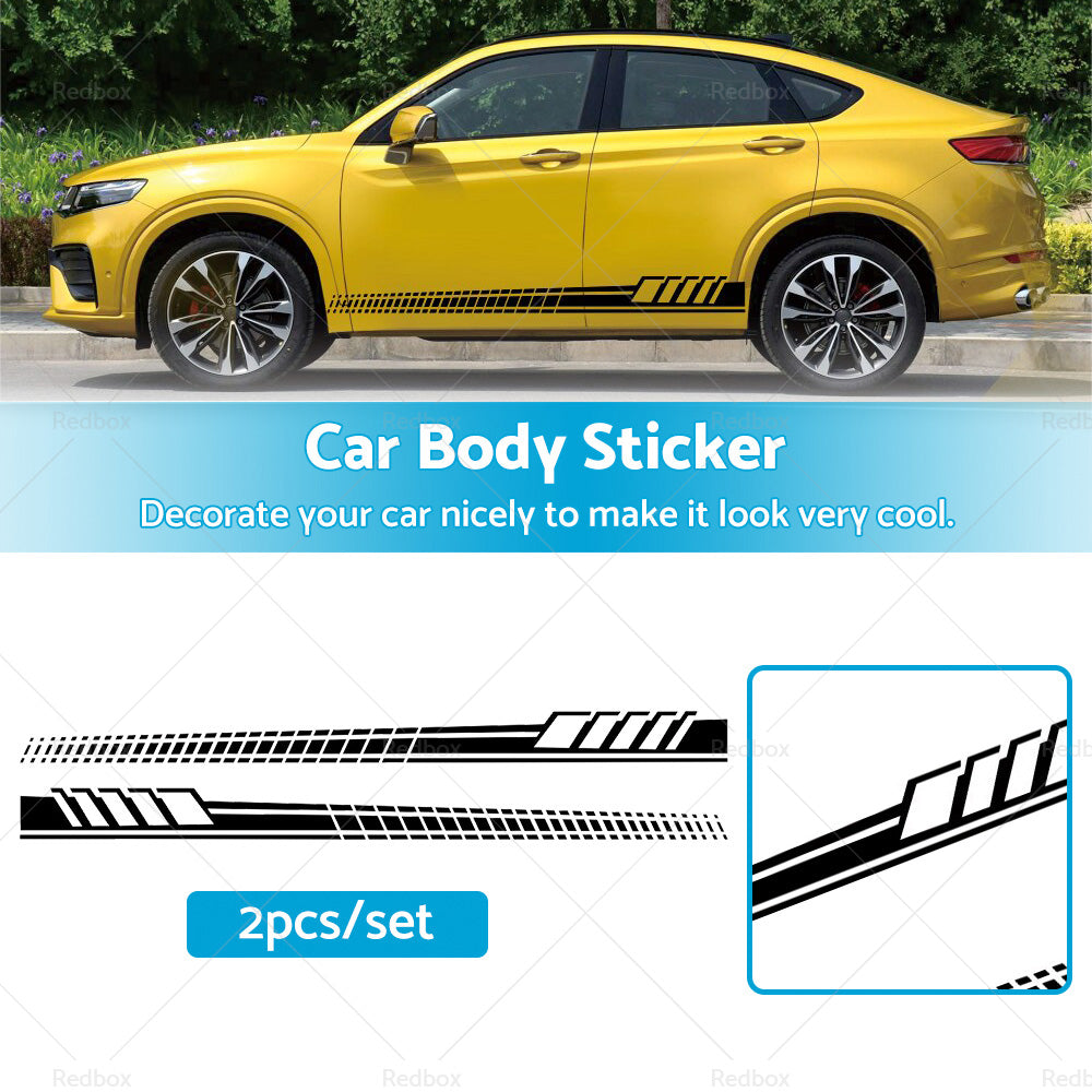 {{ 2pcs set Car Body Stickers Long Stripe Side Skirt Decoration Decals }} - Buy Car Parts Online at {{ Kaka Auto Parts }}.