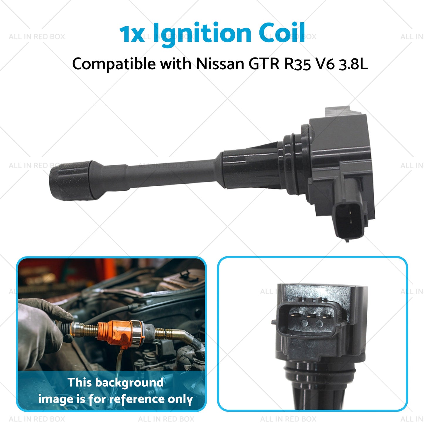 {{ 1x Ignition Coil Suitable for Nissan GTR R35 V6 3. 8L 22448JF00B VR38DETT 08-15 }} - Buy Car Parts Online at {{ Kaka Auto Parts }}.