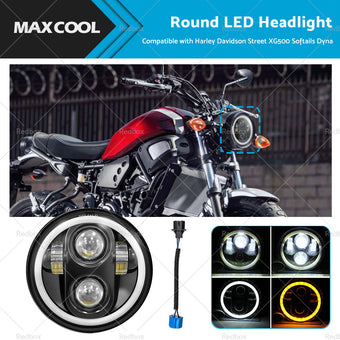 compare product Suitable For Harley Davidson Street XG500 Softails Dyna LED Motorcycle Headlight