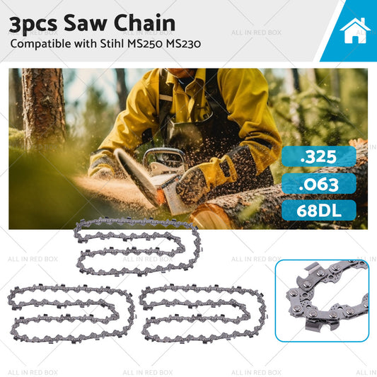 {{ 3PCS Chainsaw Chain. 325 063 68DL Suitable for Stihl 18inch MS250 MS251 MS230 MS231 }} - Buy Car Parts Online at {{ Kaka Auto Parts }}.