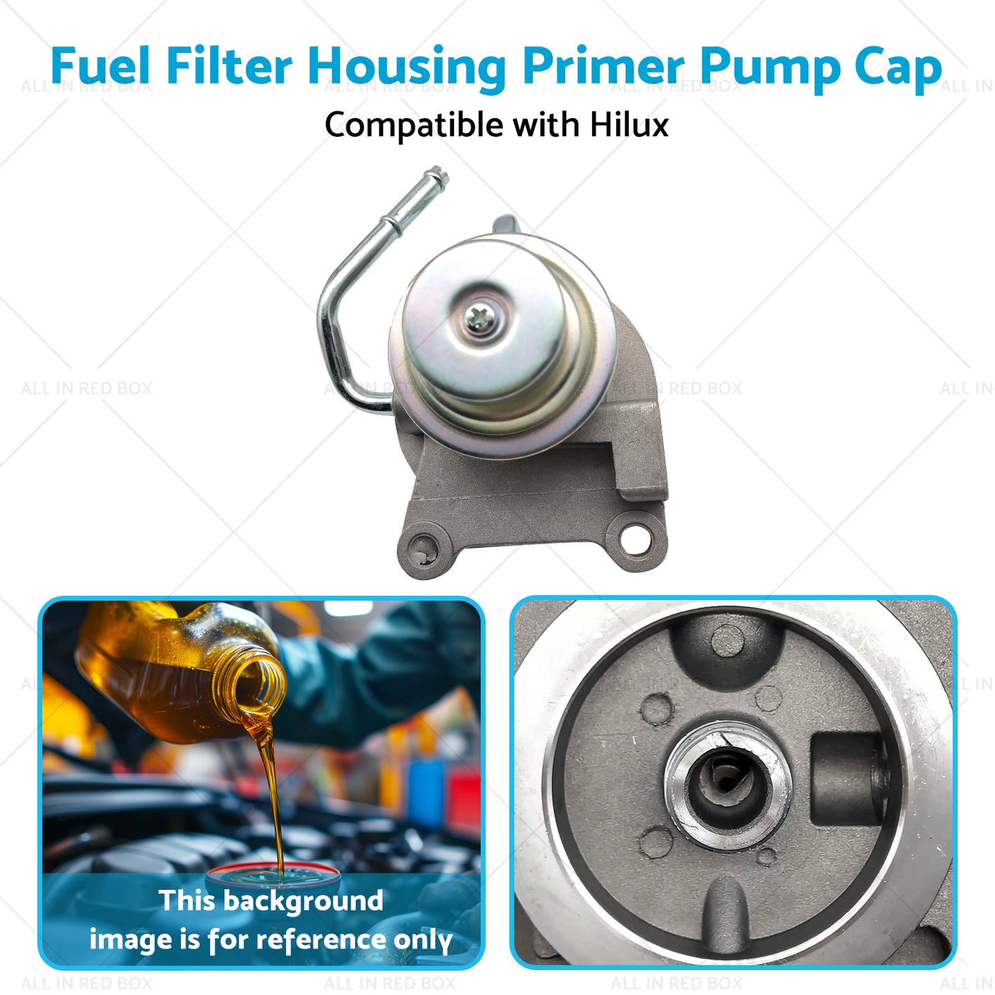 {{ Fuel Filter Housing Primer Pump Cap Suitable for Hilux LN147 LN152 3. 0L 97-05 }} - Buy Car Parts Online at {{ Kaka Auto Parts }}.