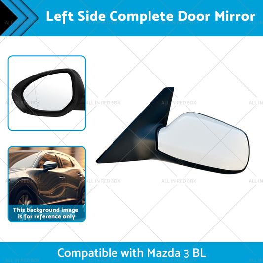 Left Door Mirror Suitable for Mazda 3 BL 2009-2013 NO Indicator White