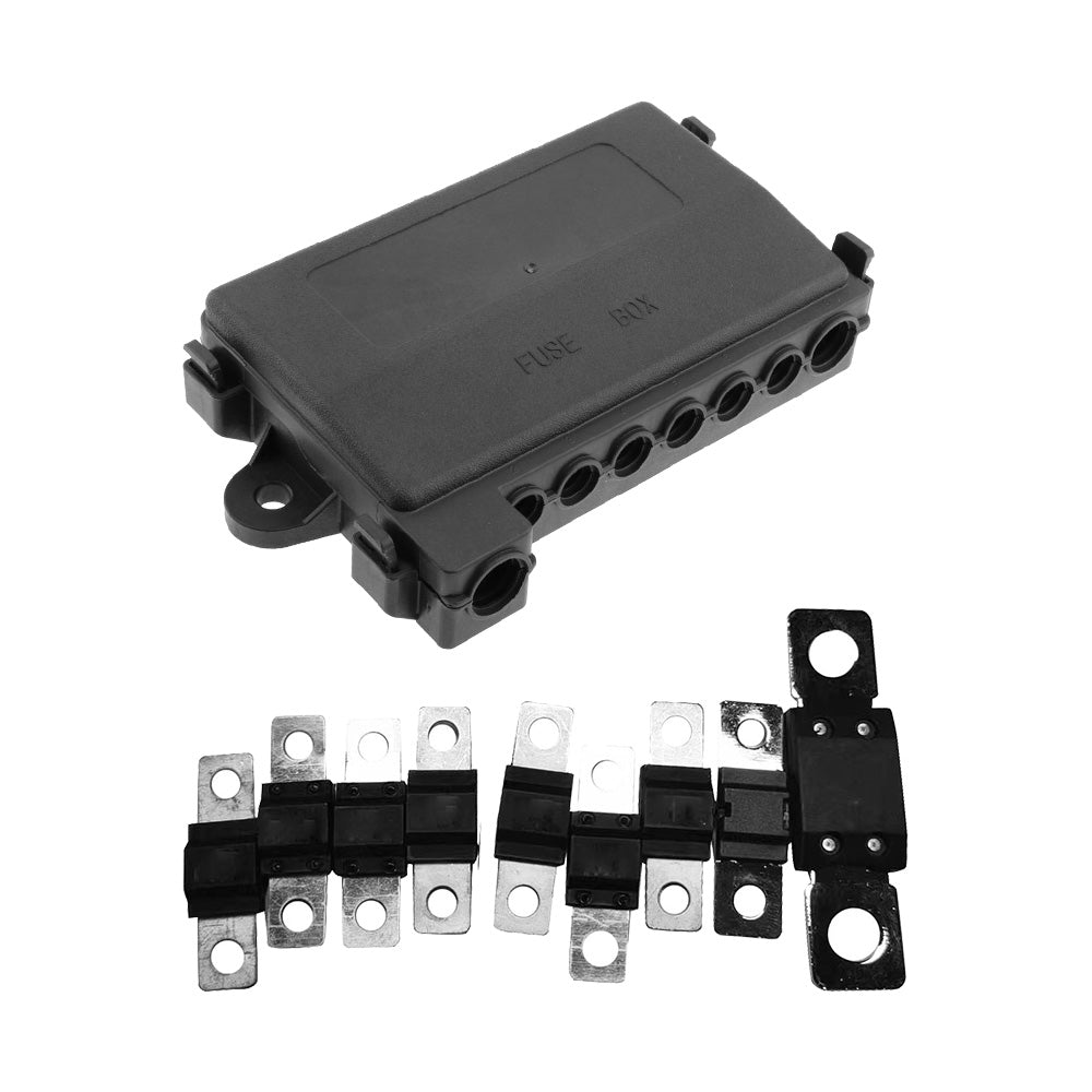 7-Way Multi Fuse Block Box Holder With 9x 12-32V Fuses Suitable For Car & Auto