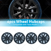 {{ 4PCS Matt Black Wheel Cover Hub Caps Rim Hubcap Suitable for Tesla Model 3 }} - Buy Car Parts Online at {{ Kaka Auto Parts }}.