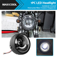 {{ Motorcycle 6. 5inch LED Headlight DRL Hi Lo Running Light Suitable For Cafe Racer }} - Buy Car Parts Online at {{ Kaka Auto Parts }}.