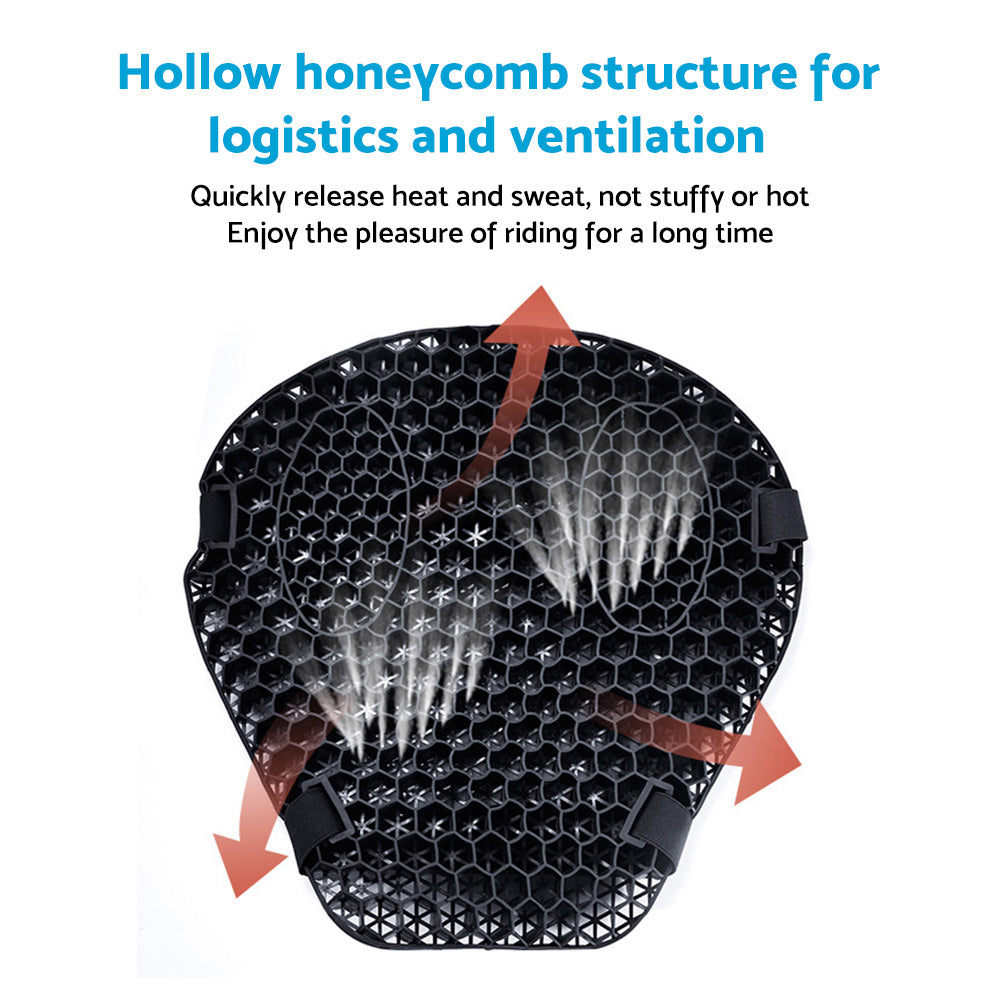 1x Motorcycle Comfort Gel Seat Cushion Suitable For Pressure Relief With or Without Sleeve