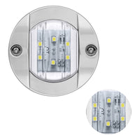 4x Round LED Marine Boat Cabin & Deck Courtesy Lights Suitable For Walkway ¡§C White Stern Light