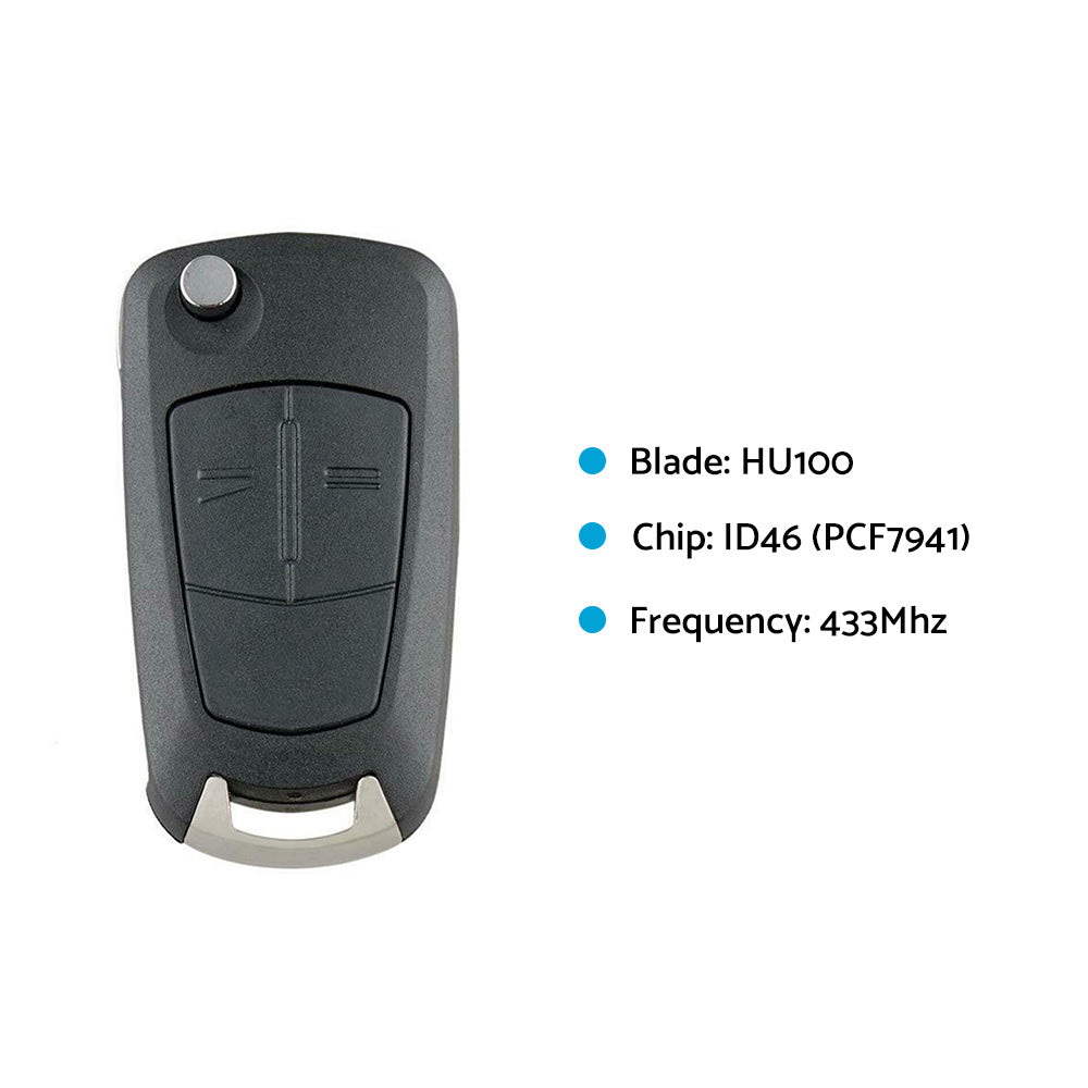 Complete Remote Control Key Suitable For Holden Astra H 2005¡§C2009