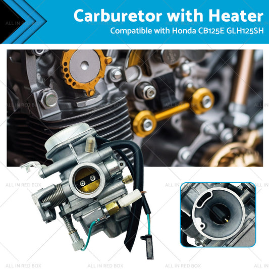 {{ Motorcycle Carburetor with Heater Suitable for Honda CB125E CB125 E GLH125SH AU }} - Buy Car Parts Online at {{ Kaka Auto Parts }}.