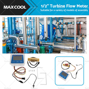 compare product Digital LED Turbine Gauge Kerosene Fuel Water Flow Meter Sensor Meter 1 or 2''