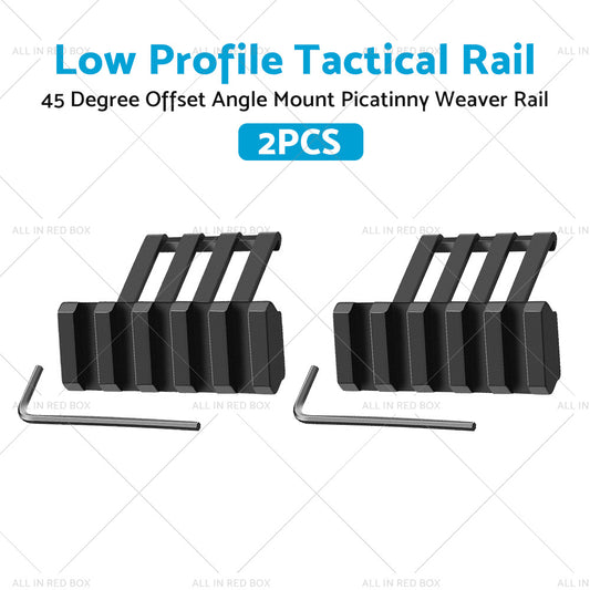 {{ 2PCS Low Profile Tactical 45 Degree Offset Angle Mount Picatinny Weaver Rail }} - Buy Car Parts Online at {{ Kaka Auto Parts }}.
