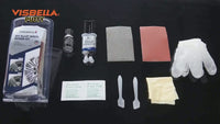 Visbella Wheel Rim Repair Kit for Kerb Scratches and Scuffs – 5x Set with Tools and Gloves